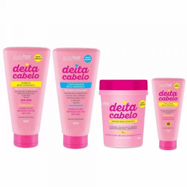 Kit Deita Cabelo Studio Hair Shampoo Cond Másc Final Muriel