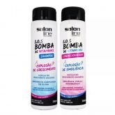Kit Sos Bomba De Vitaminas Shampoo Condicionador Salon Line